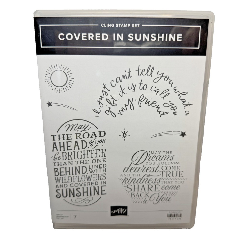 Stampin' Up! COVERED IN SUNSHINE Cling Stamp Set 160726 NEW